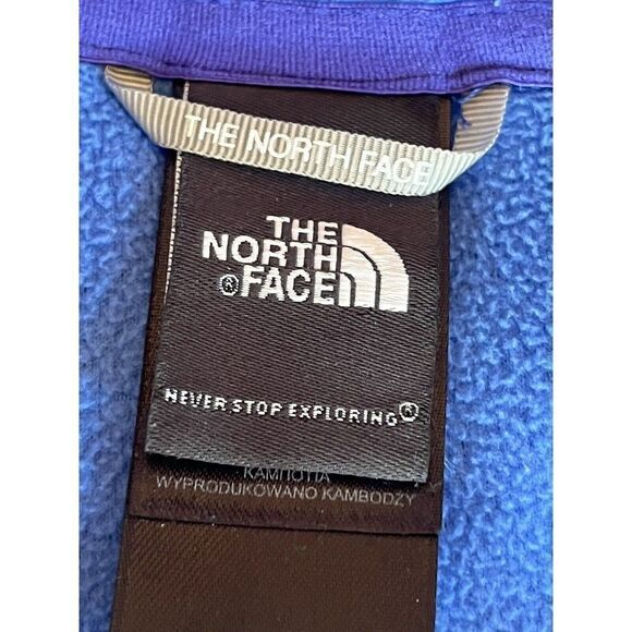 THE NORTH FACE Pullover Fleece Women's Small 1/4 Zip High Neck Blue Hike Outdoor - Picture 6 of 8